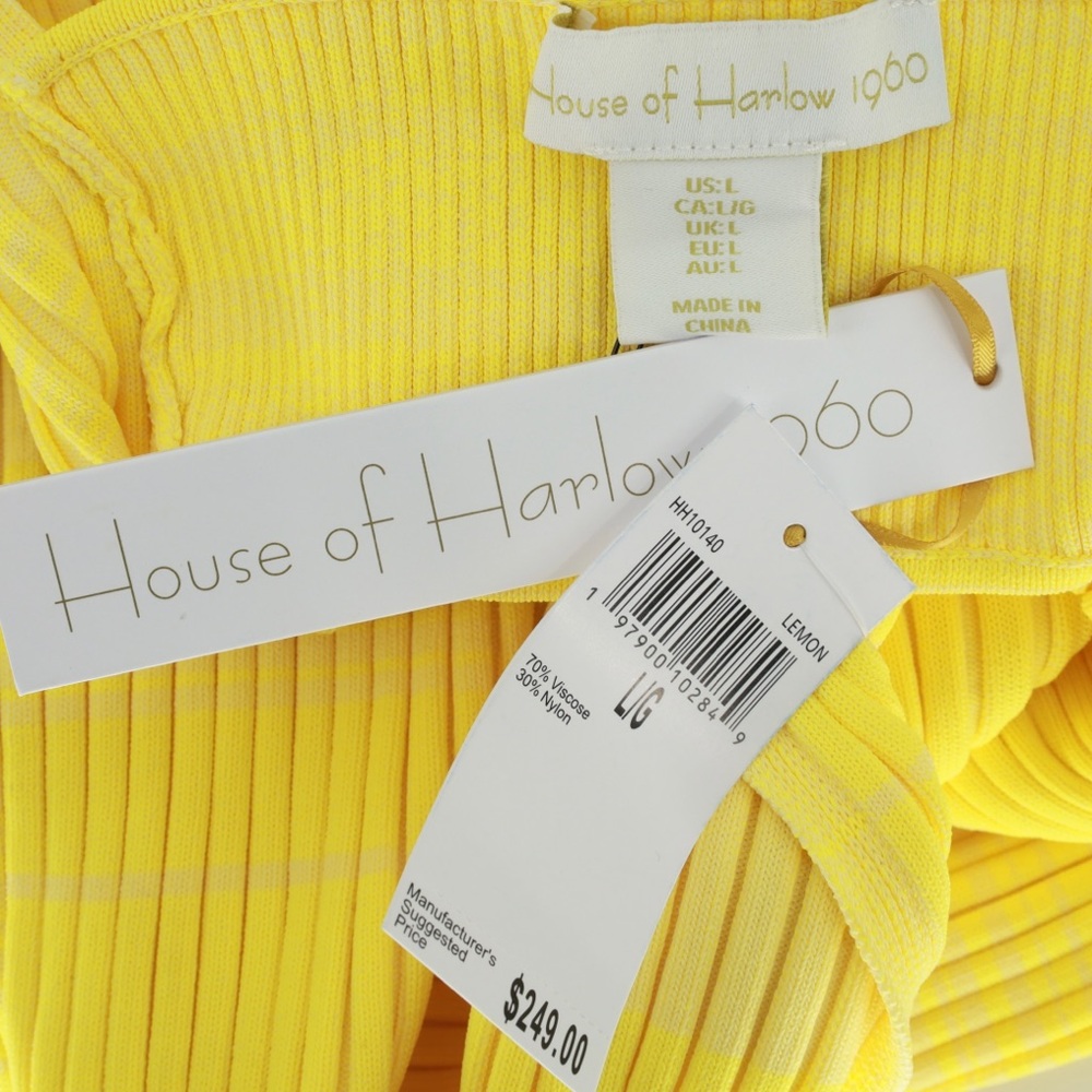 HOUSE‎ OF HARLOW 1960 Ribbed Knit Dress with Side Slit - Picture 11 of 11